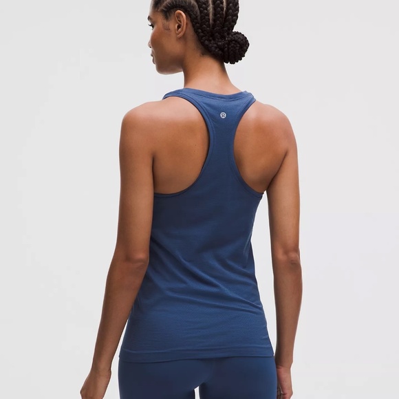 Swiftly Tech Racerback Tank Top 2.0 Hip Length Blue 45783 - Picture 1 of 10
